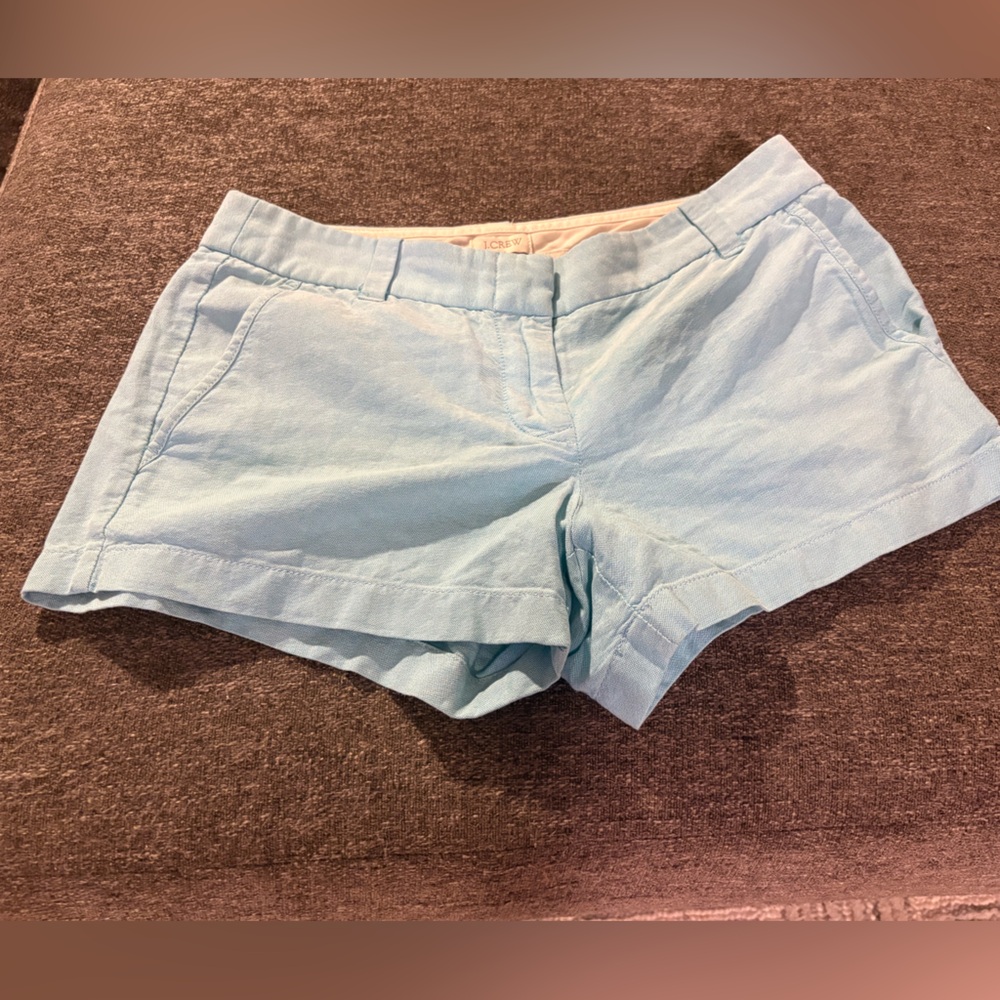 J. CREW 100%cotton Sky Blue Women's shorts.size 4 EUC